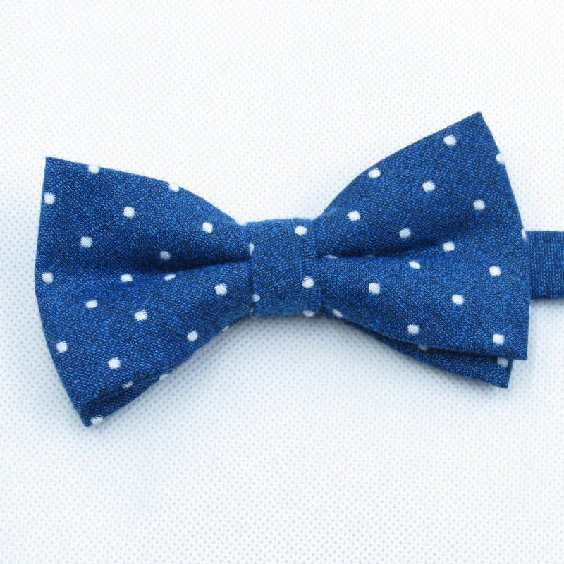 3Pcs Men's Polka Dots Stylish Bow Tie Necktie Set