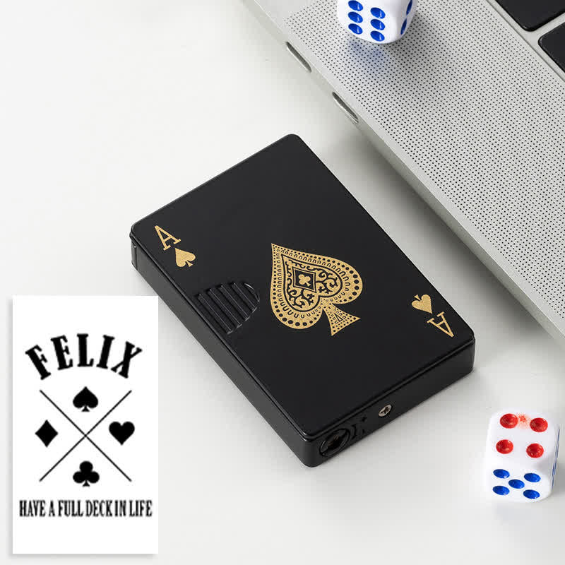 Poker Cards Personalized Custom Back Refillable Butane Lighter