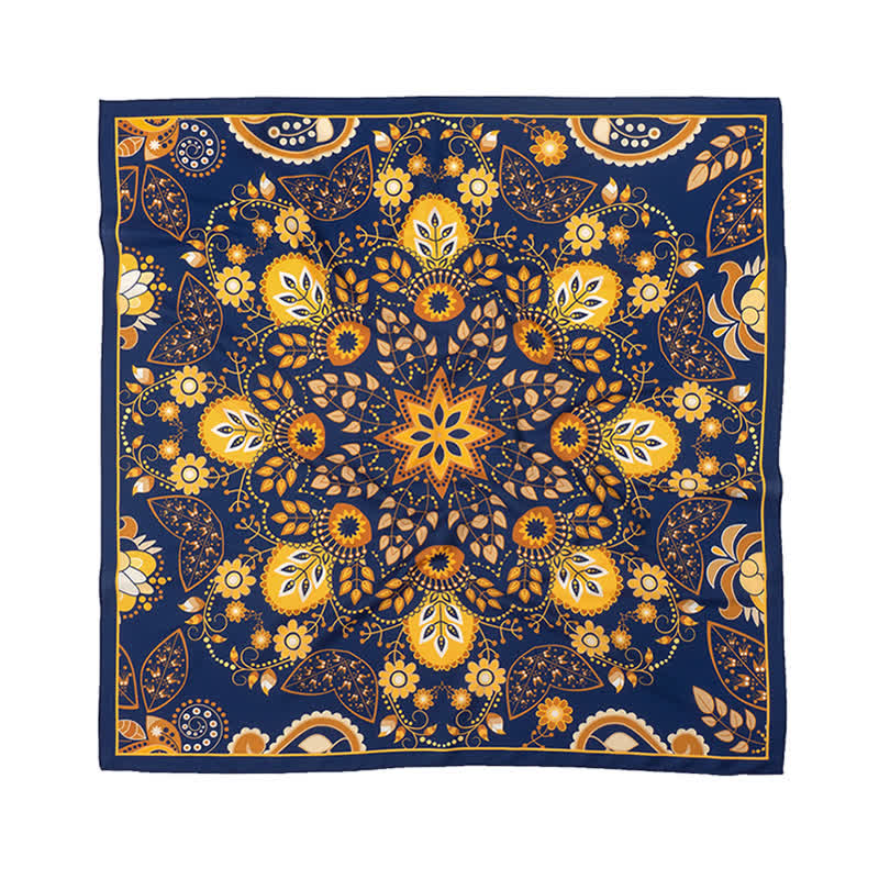 Large Elegant British Style Classical Paisley Printed Square Scarf