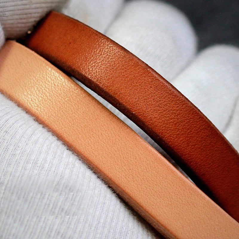 Handcrafted Natural Vegetable Tanned Leather Keychain