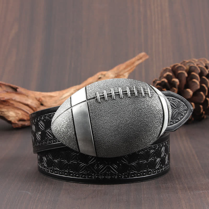 Novelty American Football Buckle Leather Belt