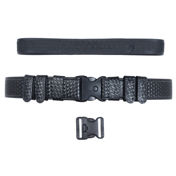 Men's Black Quick Release Leather Oxford Cloth Tactical Belt - image 6