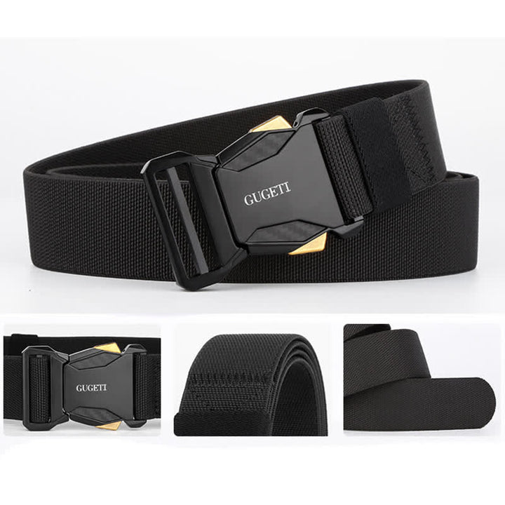 Men's Simple Sport Black Quick Release Nylon Tactical Belt