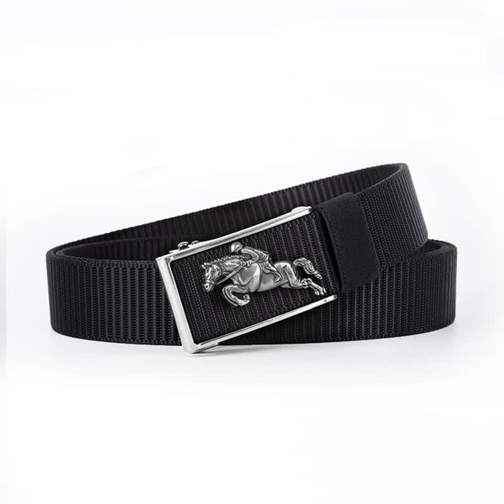 Men's Casual Horse Riding Automatic Buckle Nylon Belt