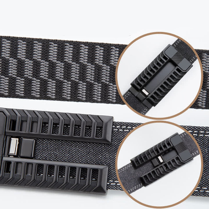 Men's Adjustable Automatic Buckle Denim Fabric Belt