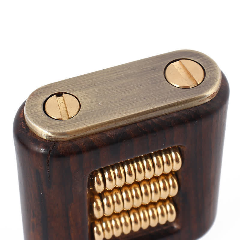 Wooden Body Decorative Metal Ring Kerosene Lighter