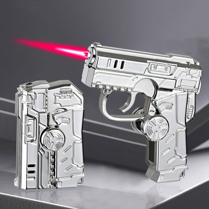 Cool Folding Pistol-Shaped Refillable Butane Lighter