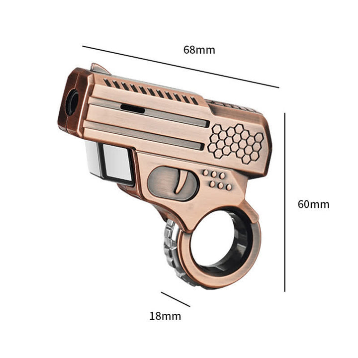 Rotating Design Revolver Shaped Refillable Butane Lighter