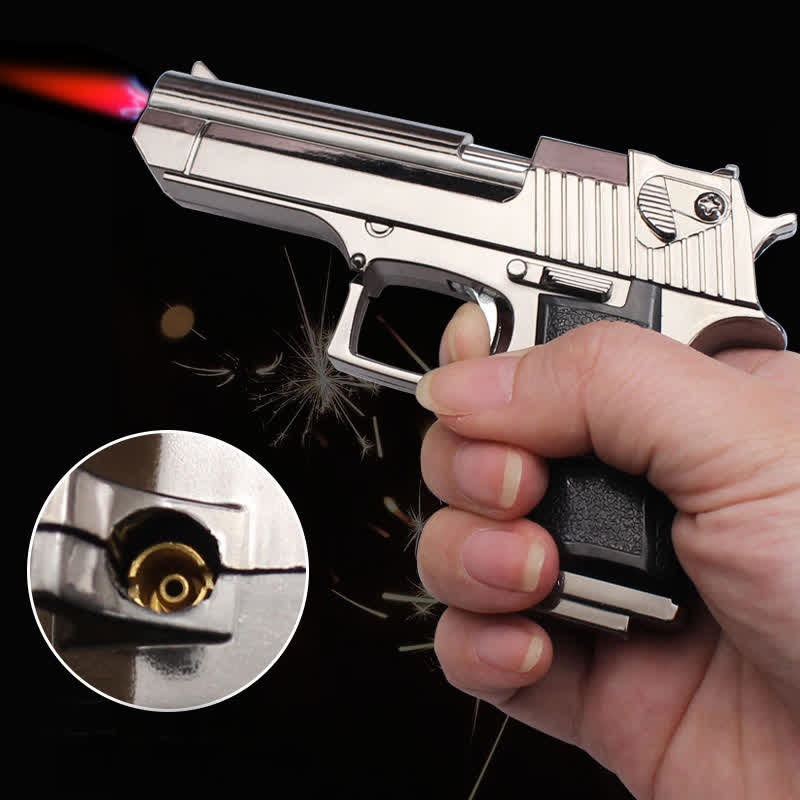 Eagle Imitation Pistol Shape Refillable Butane Lighter