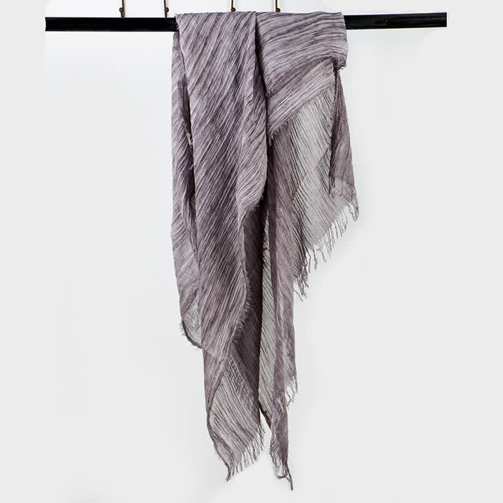 Wrinkle Design Lightweight Cotton Linen Thin Scarf