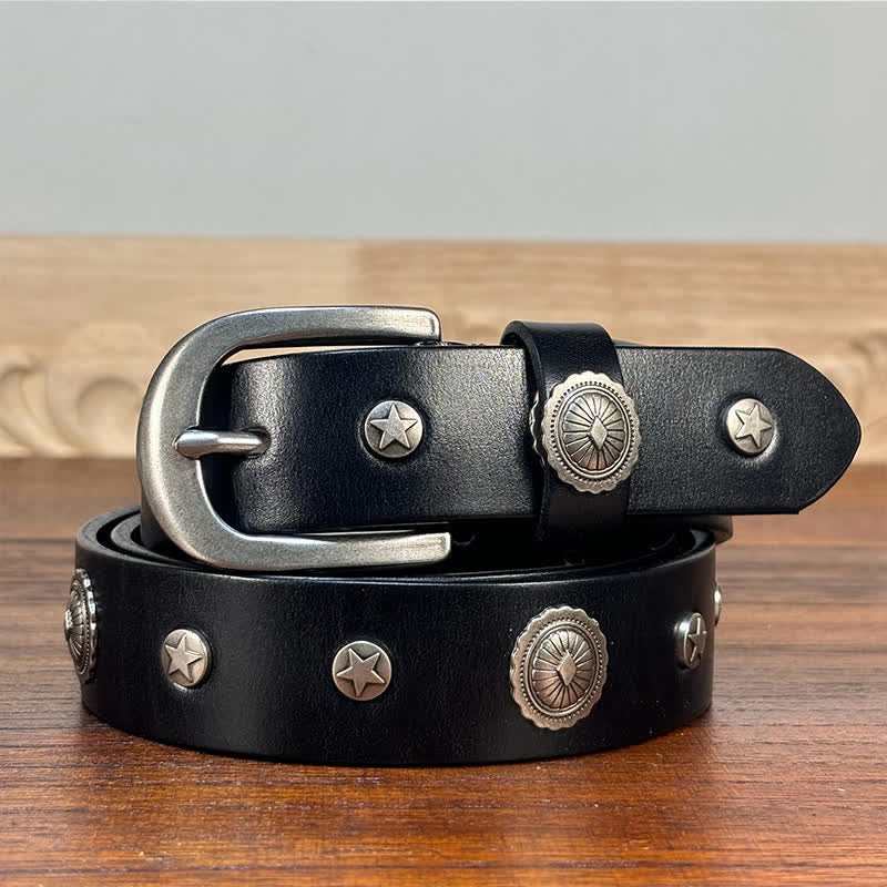 Punk Rock Heavy Metal Rvet Studded Leather Belt – uk.floraltrip