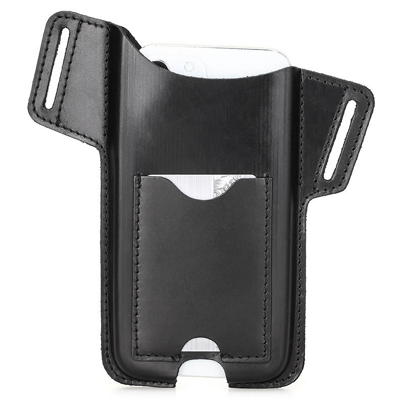 Versatile Mobile Phone Holster Leather Hanging Waist Belt Bag