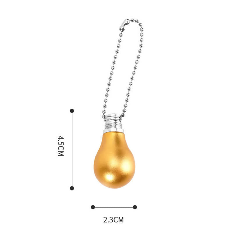Golden Color Lamp Bulb Shape Hidden Knife Keychain - image 7