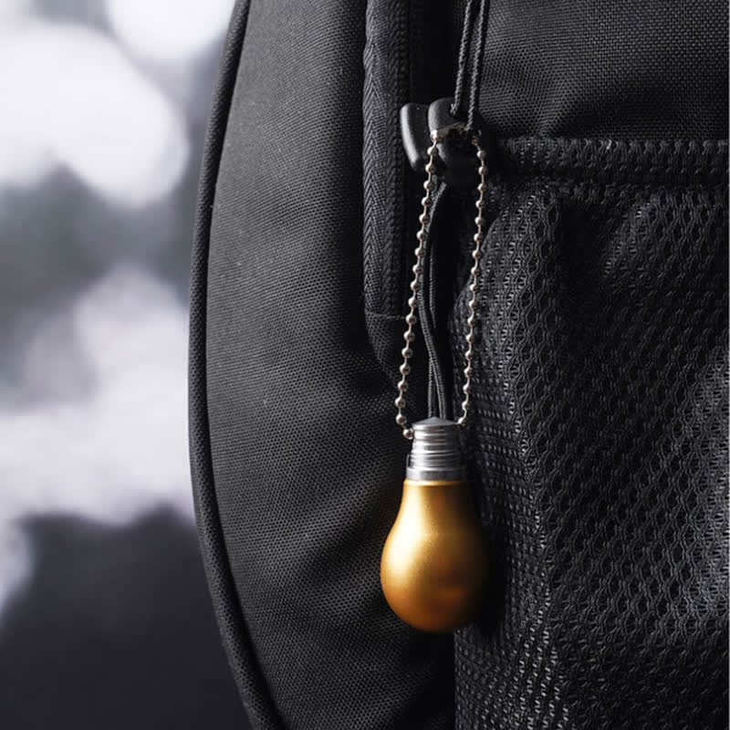 Golden Color Lamp Bulb Shape Hidden Knife Keychain - image 4