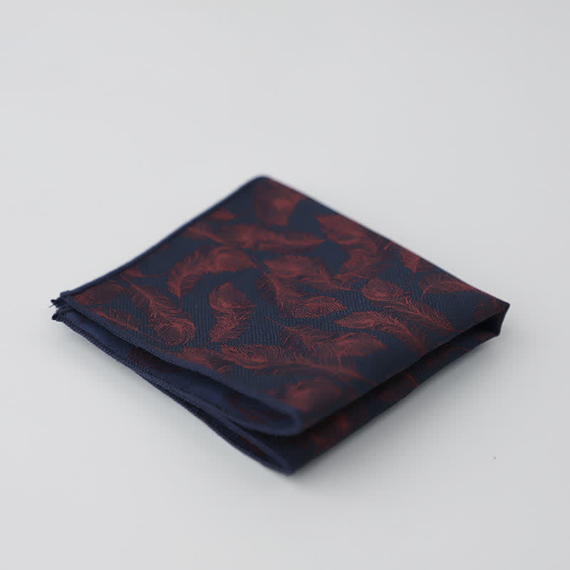 Men's Artsy Floral Leave Pattern Pocket Square