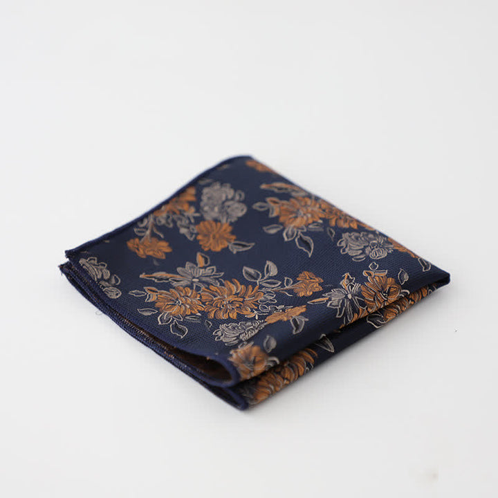 Men's Artsy Floral Leave Pattern Pocket Square