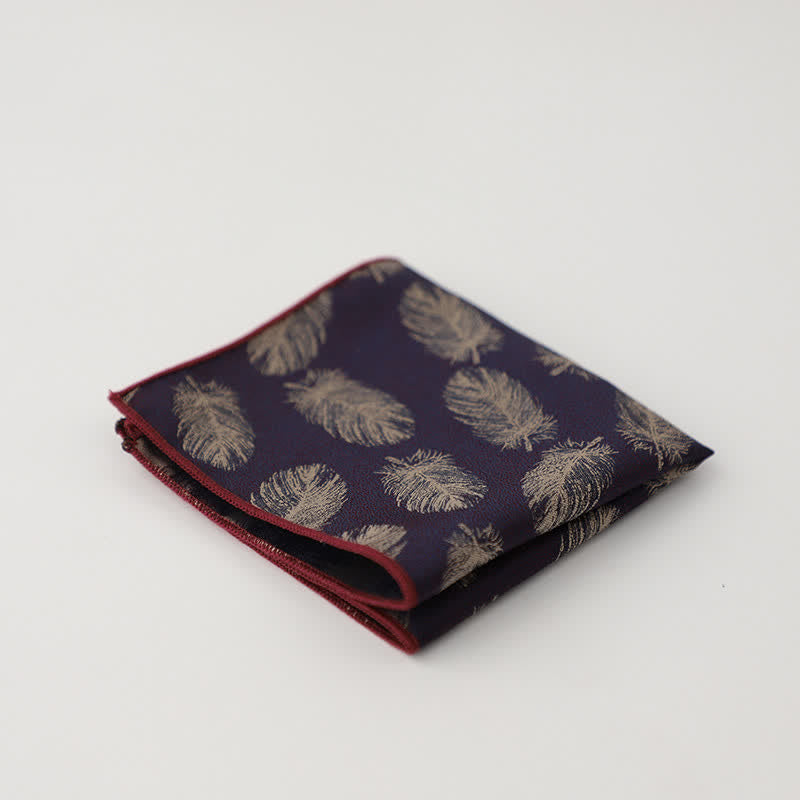 Men's Artsy Floral Leave Pattern Pocket Square