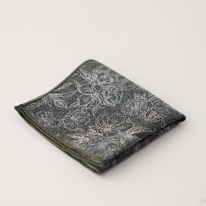 Men's Artsy Floral Leave Pattern Pocket Square