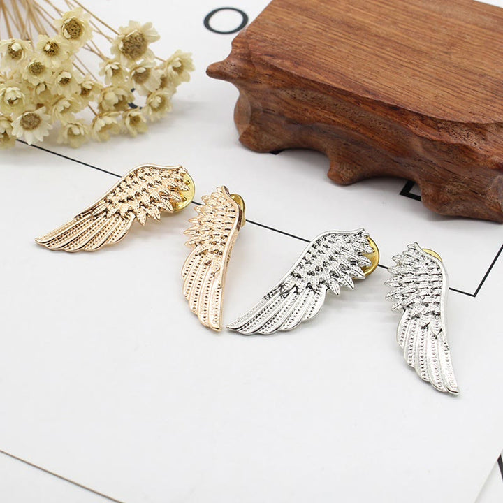 Retro Wings Brooch Gold Silver Shirt Accessories