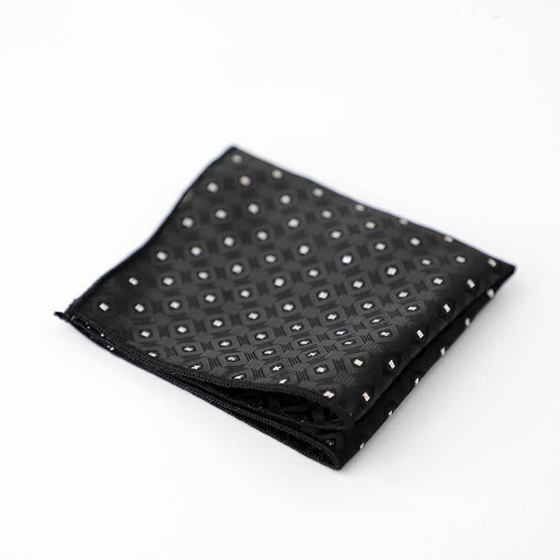 Men's Striped Small Square Printed Business Pocket Square