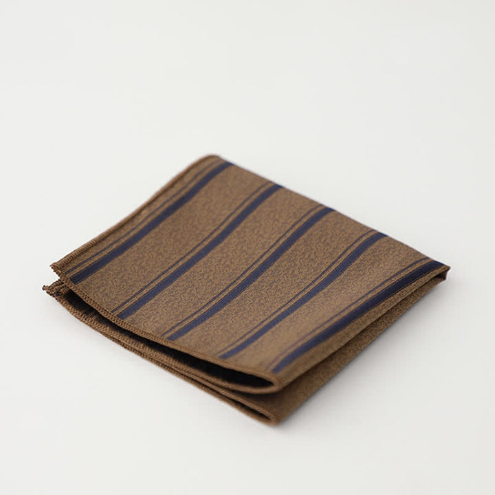 Men's Striped Small Square Printed Business Pocket Square