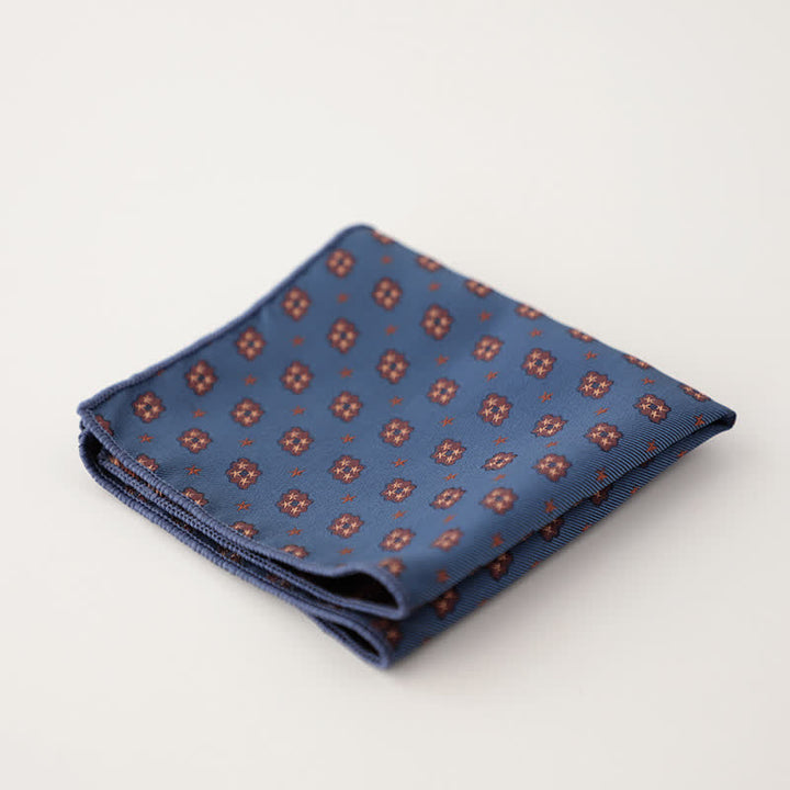 Men's Luxury Floral Motifs Jacquard Pocket Square