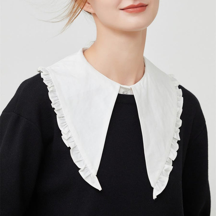 Detachable Half Shirt Blouse Large Lapel False Collar