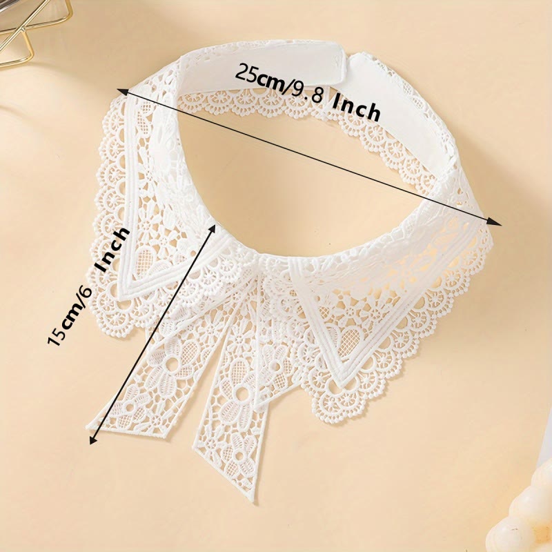 Detachable Half Shirt Blouse Floral Lace False Collar