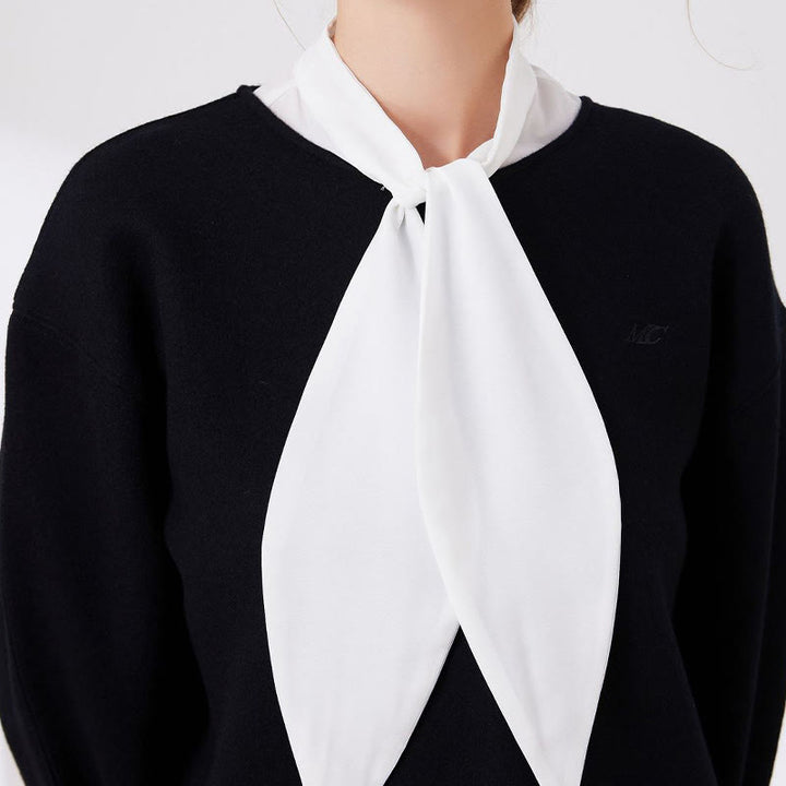 Large Bunny Fake Collar Detachable Half Shirt Blouse