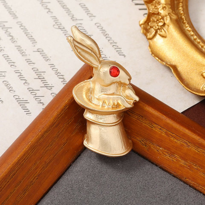 Vintage Baby Rabbit Brooch Gold Shirt Accessories