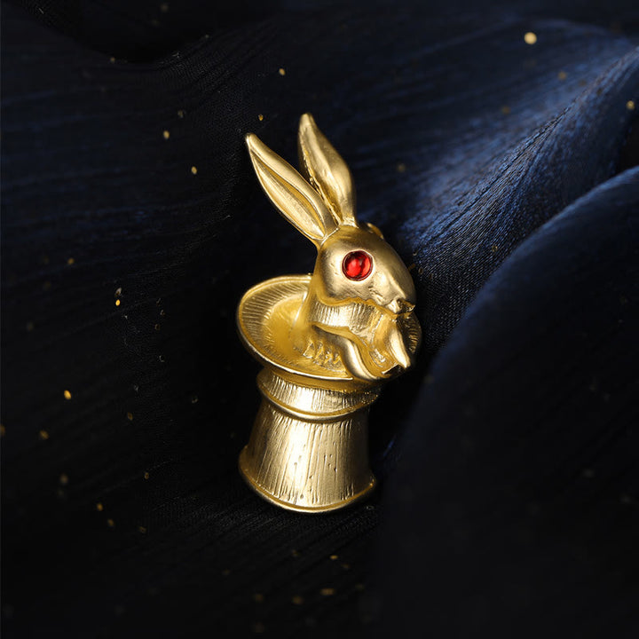 Vintage Baby Rabbit Brooch Gold Shirt Accessories