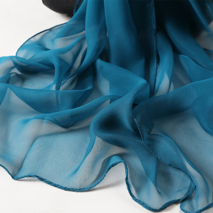 Summer Solid Color Sunscreen Thin Chiffon Scarf