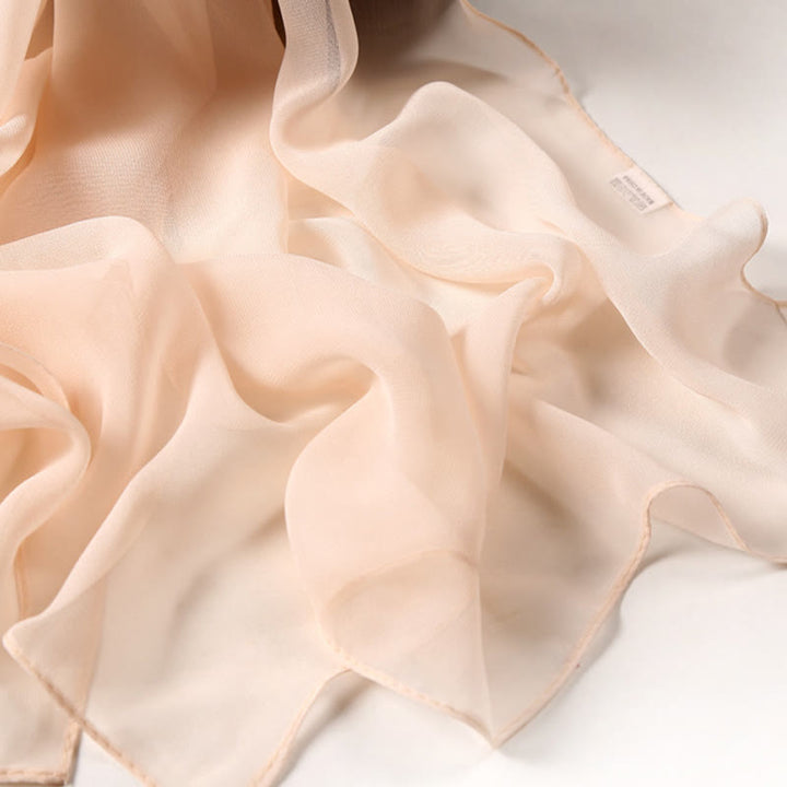 Summer Solid Color Sunscreen Thin Chiffon Scarf