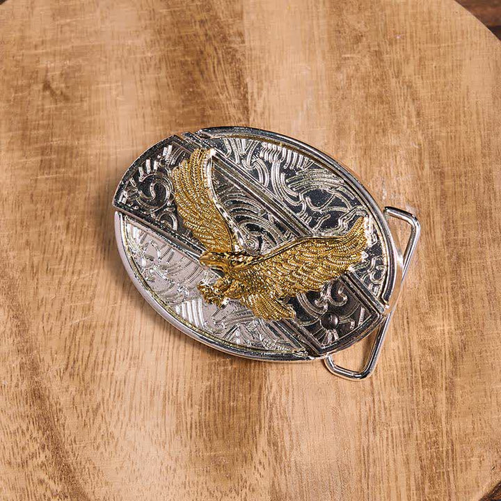 Gold & Silver DIY Hidden Knife Belt Buckle Longhorn Bull Pendant Bundle Set - image 27