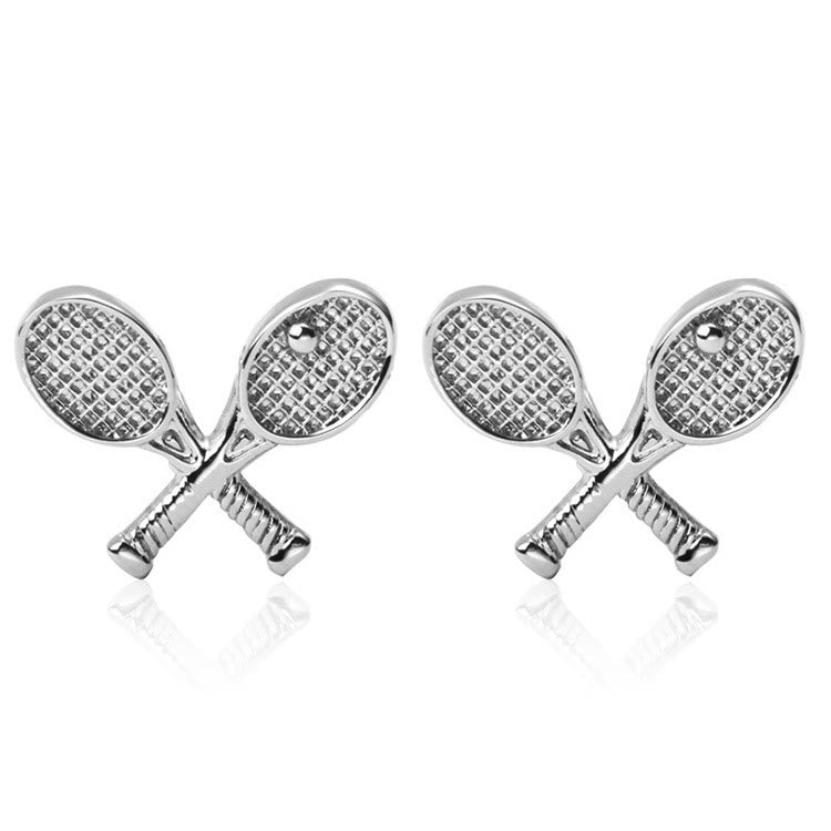 Men's 1 Pair Tennis Time Button Covers Set Cufflinks - image 7