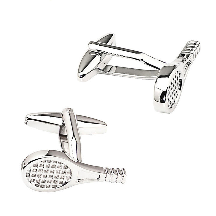 Men's 1 Pair Tennis Racket Button Covers Set Cufflinks - image 8