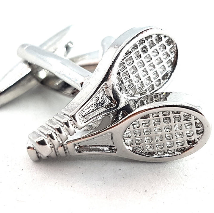 Men's 1 Pair Tennis Racket Button Covers Set Cufflinks