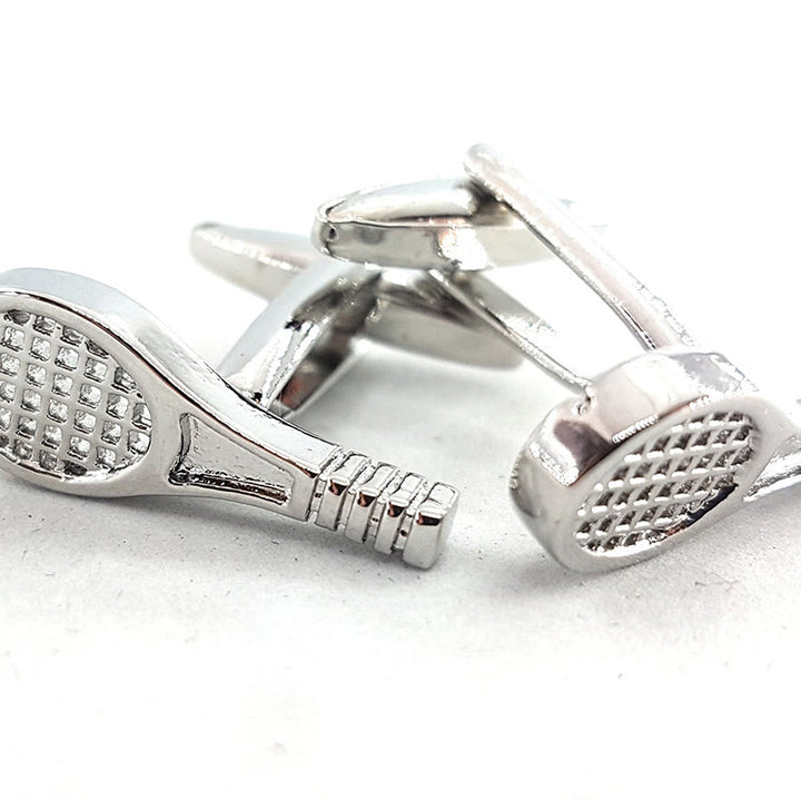 Men's 1 Pair Tennis Racket Button Covers Set Cufflinks - image 10