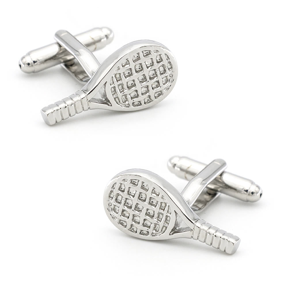 Men's 1 Pair Tennis Racket Button Covers Set Cufflinks - Tennis Racket - image 0