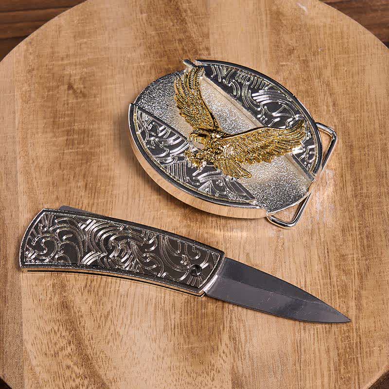 Gold & Silver DIY Hidden Knife Belt Buckle Turquoise Longhorn Pendant Bundle Set (PRE-SALE) - image 31