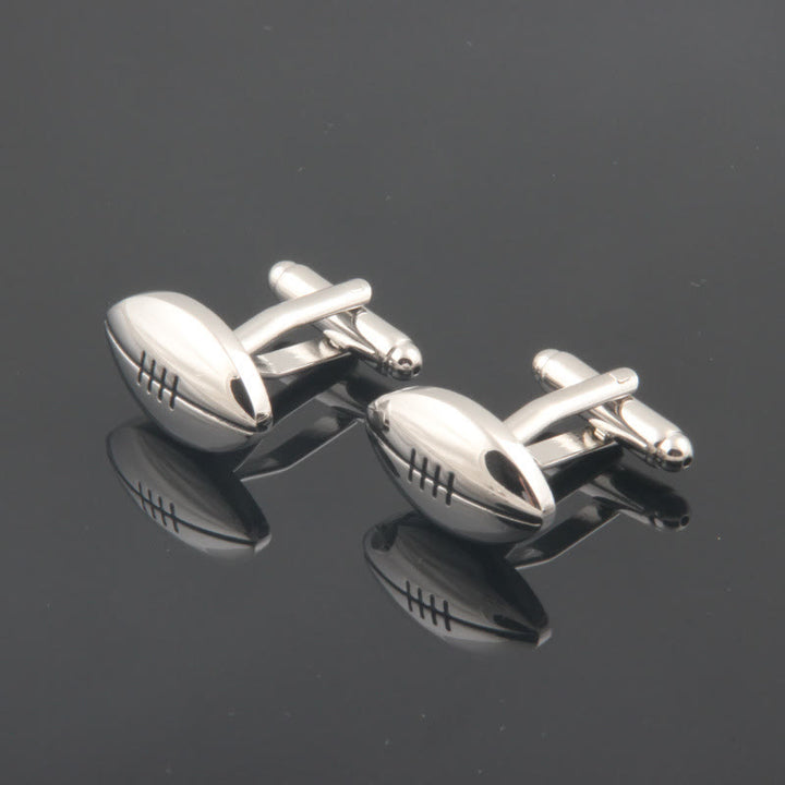 Men's 1 Pair Rugby Time Button Covers Set Cufflinks - image 5