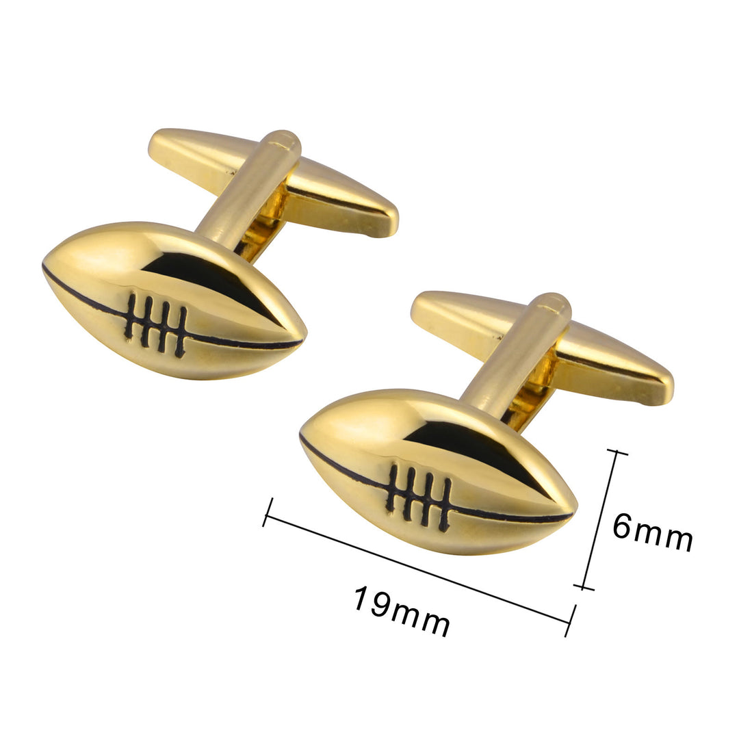 Men's 1 Pair Rugby Time Button Covers Set Cufflinks - image 6
