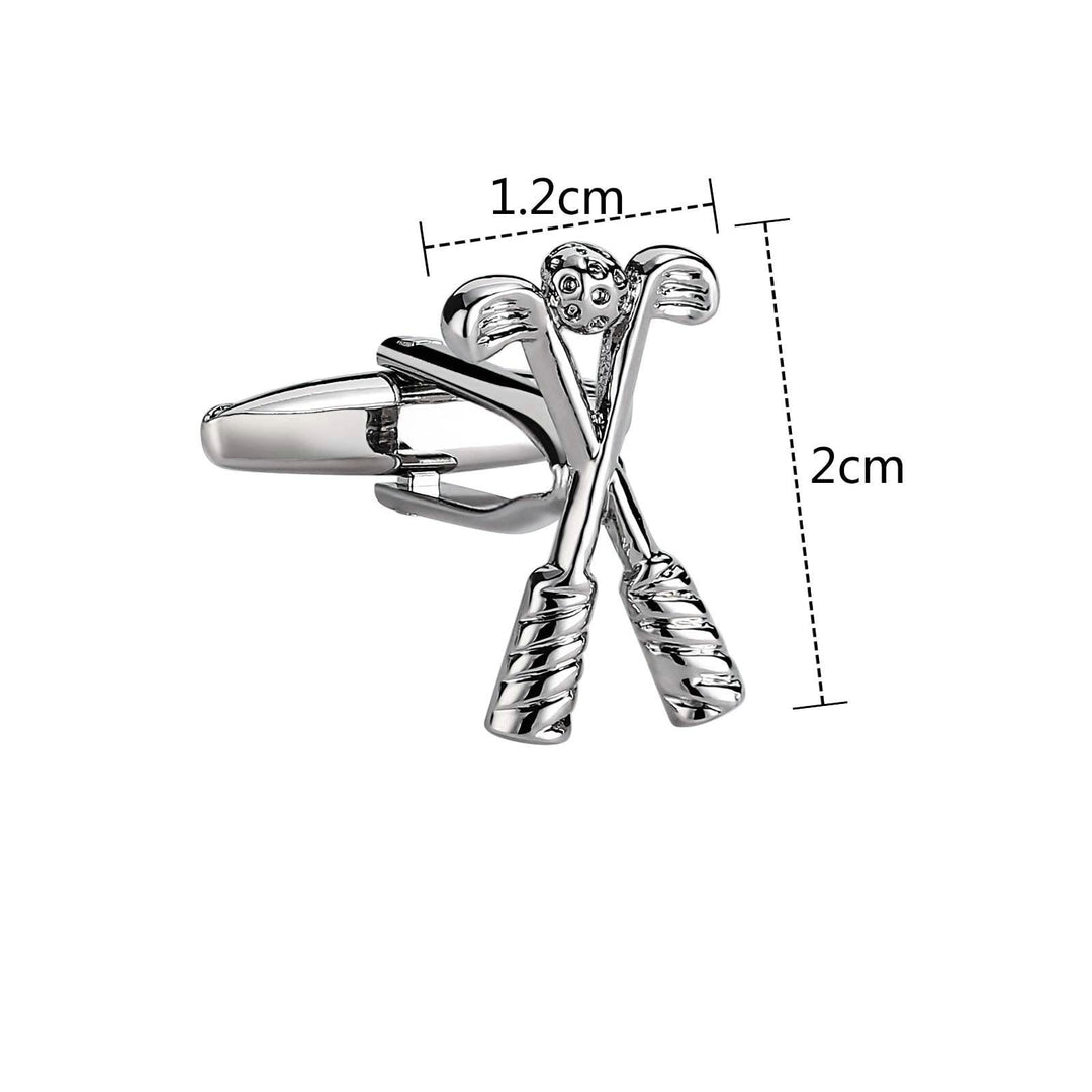 Men's 1 Pair Golf Time Button Covers Set Cufflinks - image 12