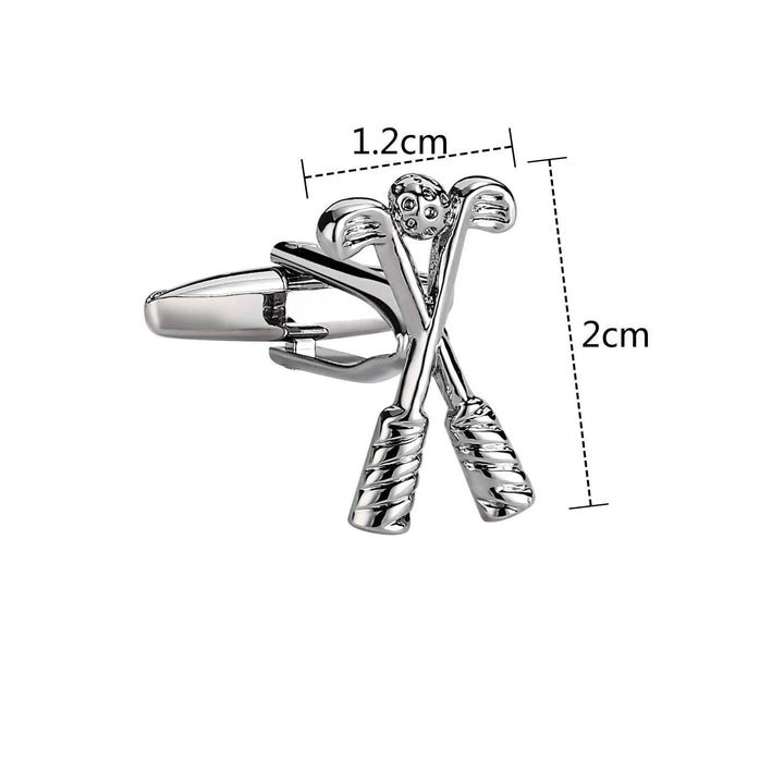 Men's 1 Pair Golf Time Button Covers Set Cufflinks - image 12