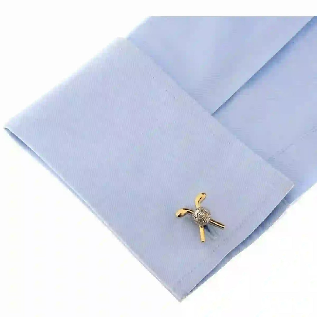 Men's 1 Pair Golf Time Button Covers Set Cufflinks - image 6