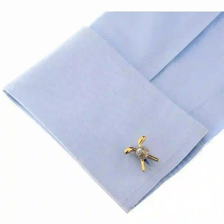Men's 1 Pair Golf Time Button Covers Set Cufflinks - image 6