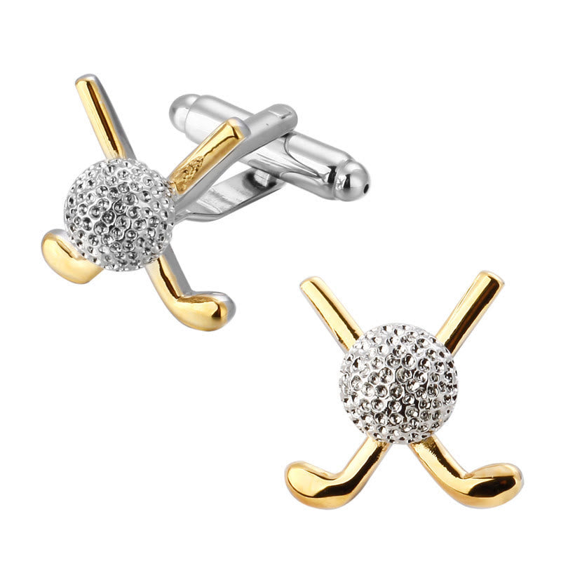 Men's 1 Pair Golf Time Button Covers Set Cufflinks - image 8