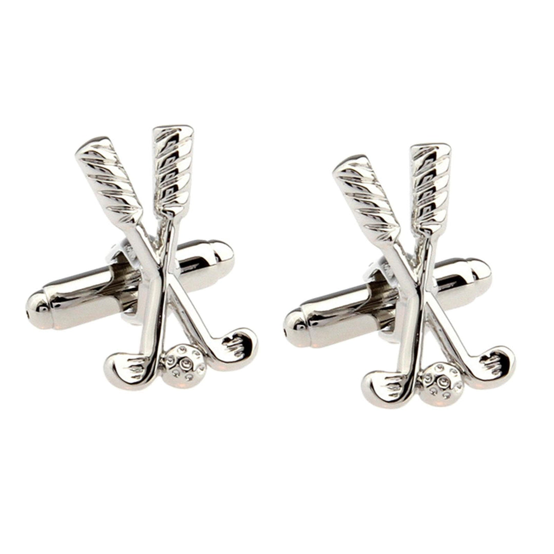 Men's 1 Pair Golf Time Button Covers Set Cufflinks - image 14
