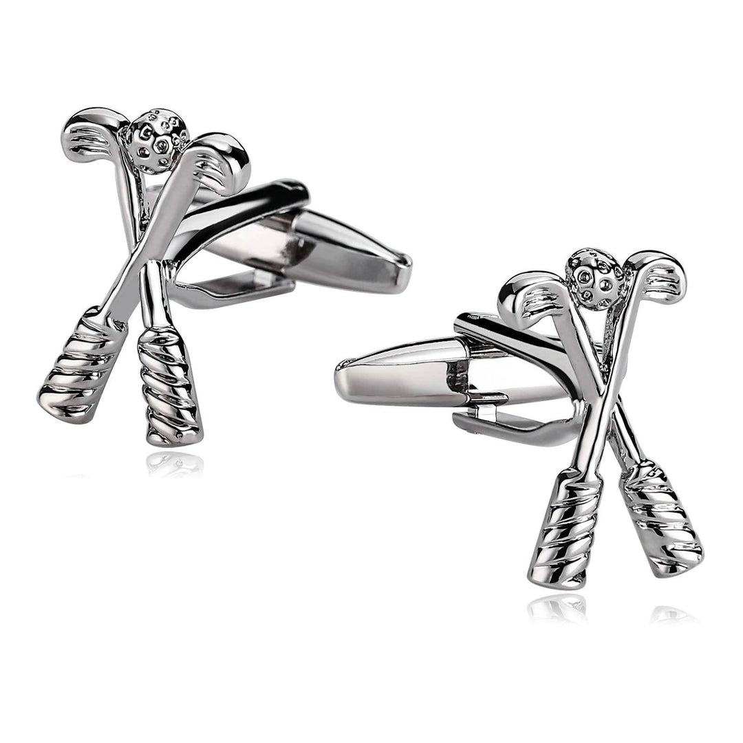 Men's 1 Pair Golf Time Button Covers Set Cufflinks - image 11
