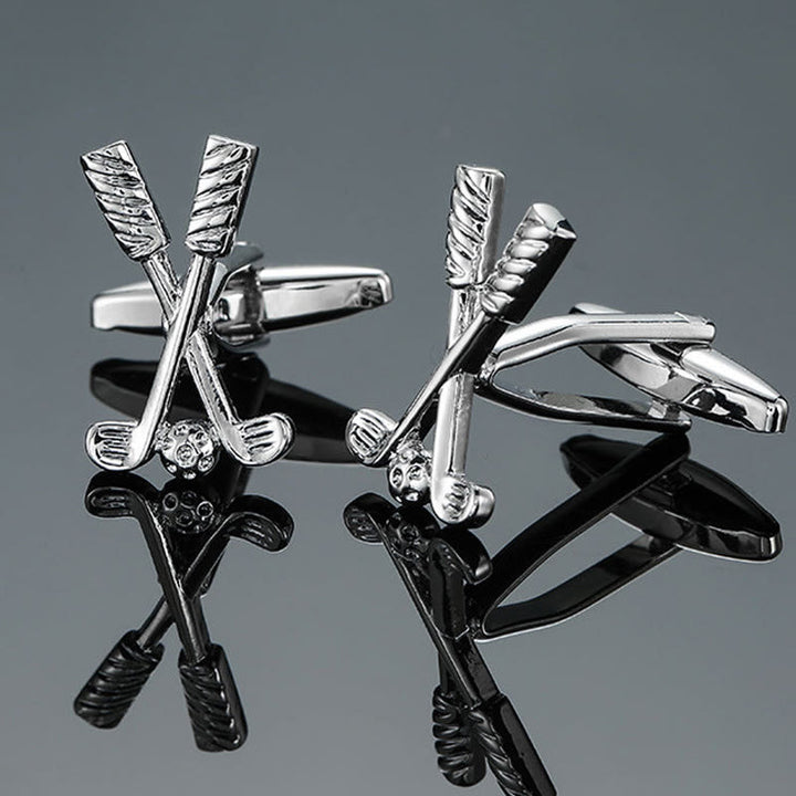 Men's 1 Pair Golf Time Button Covers Set Cufflinks - image 5